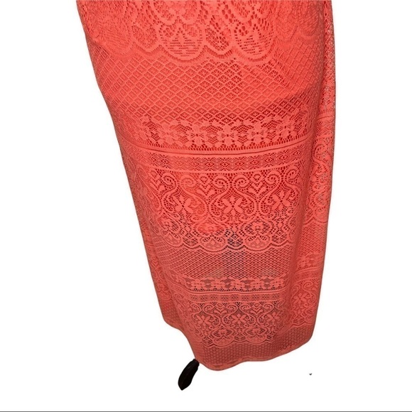 Ultra Flirt Lace Overlay Strapless Tube Dress with Belt Size Medium - Picture 3 of 6